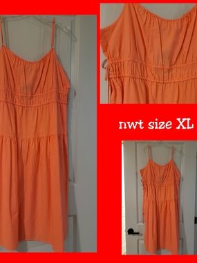 NWT-Universal Thread Orange Elastic Waist Sundress